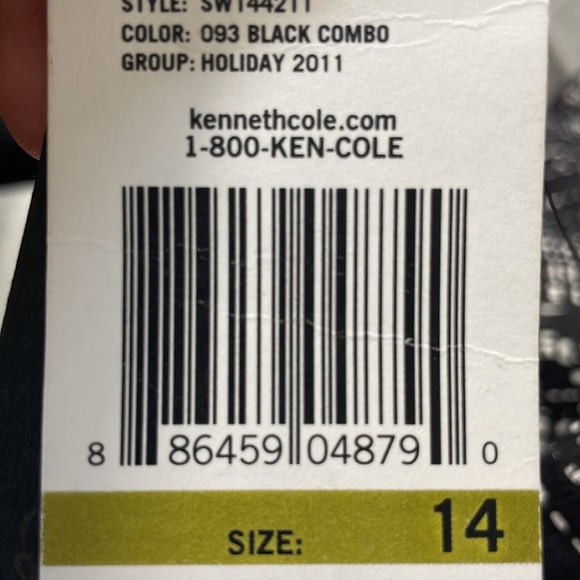 NEW “old money” Kenneth Cole knee length black and white classy women’s skirt - Picture 5 of 5